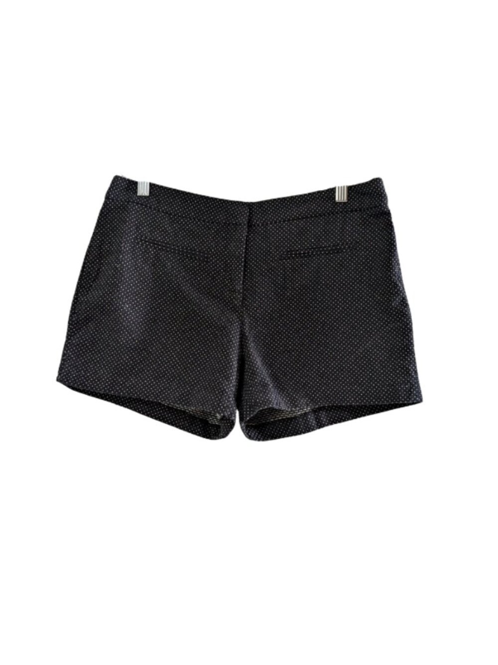 ABS Platinum Women's Polka Dot Shorts, Black White, Size 8, Zipper, Pockets